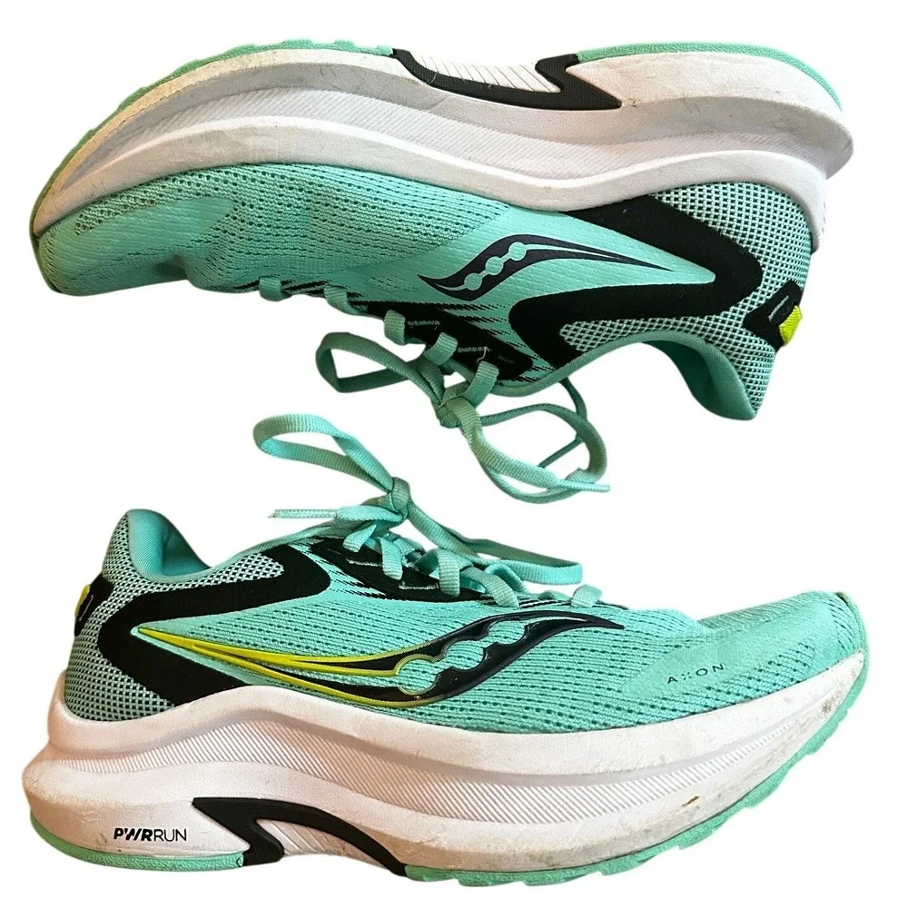 Saucony Axon 2 Aqua And Black Running Shoes Women's‎ 6